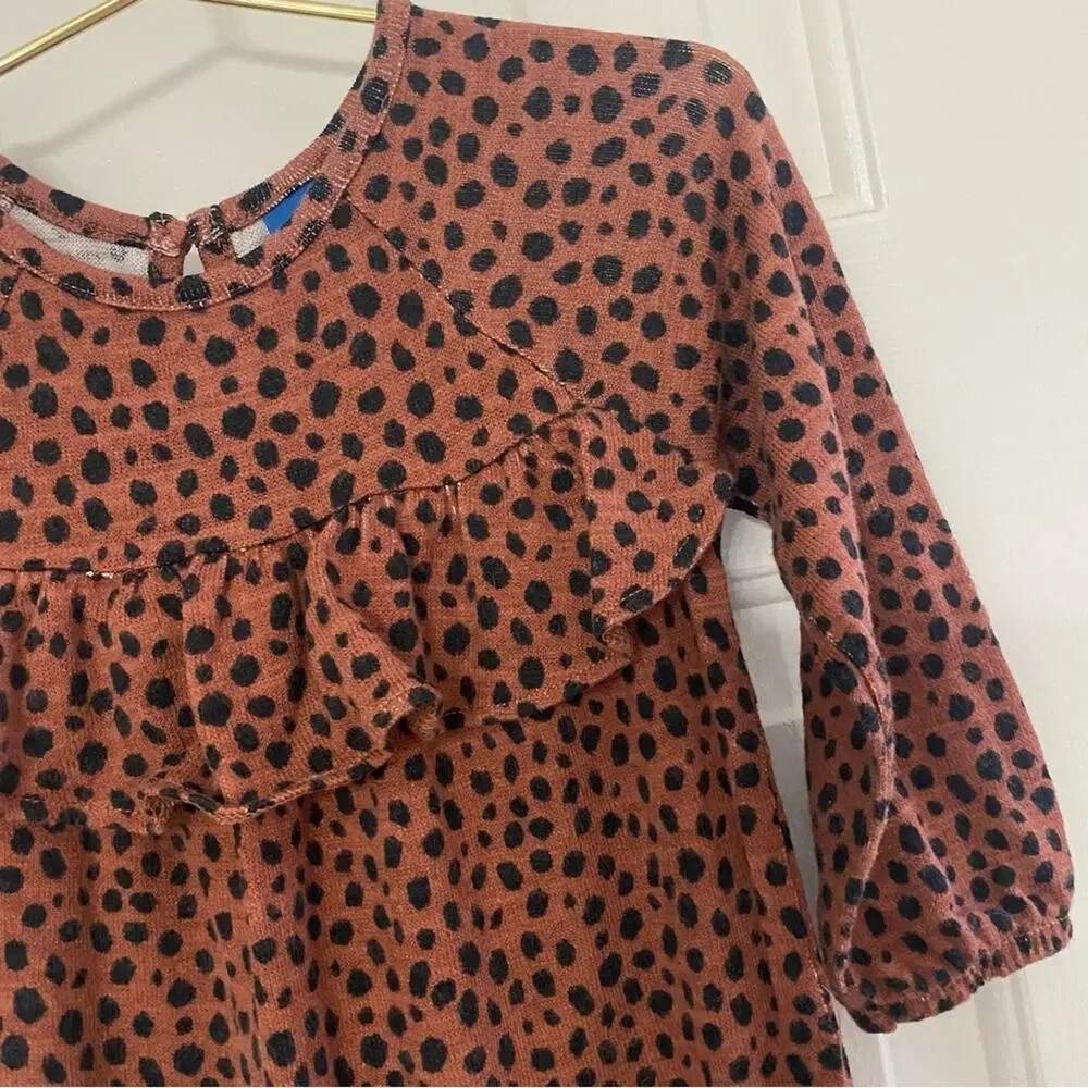 OLD NAVY • Animal Print Ruffle Longall Jumper